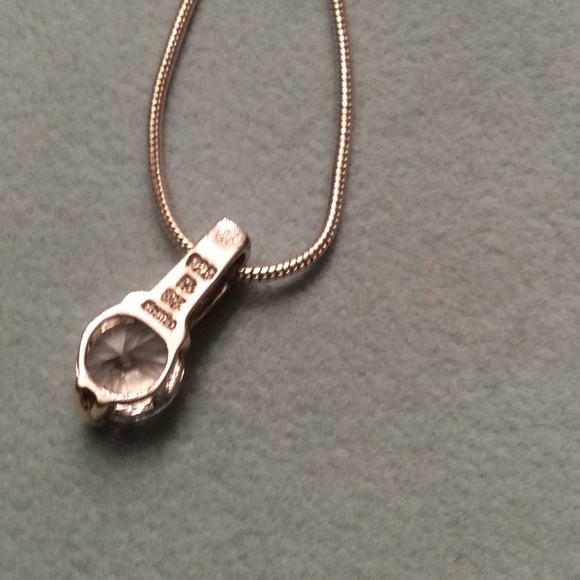 20” Silver Chain w/Clear Color Stone 👀💍 - Picture 3 of 6